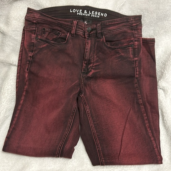 Love & Legend Red Premium Denim Jeans - Picture 5 of 8